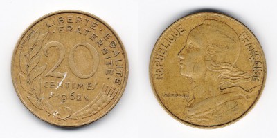 20 centimes 1962