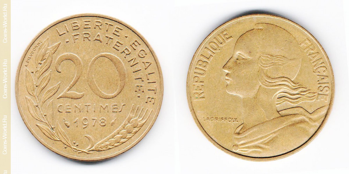 20 Centimes 1978 Frankreich