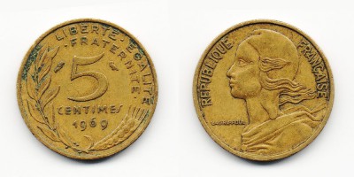 5 céntimos 1969