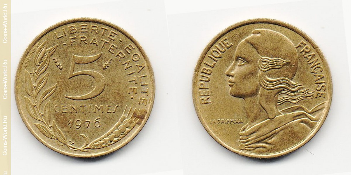 5 céntimos 1976 Francia