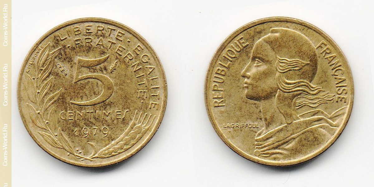 5 centimes 1979, France