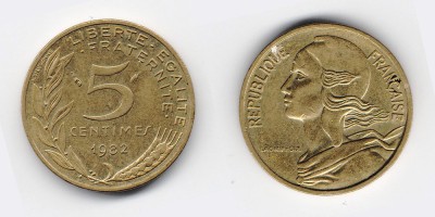 5 céntimos 1982