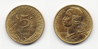 5 céntimos 1986