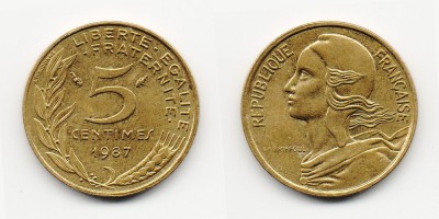 5 céntimos 1987