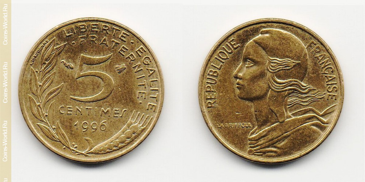 5 céntimos 1996, Francia