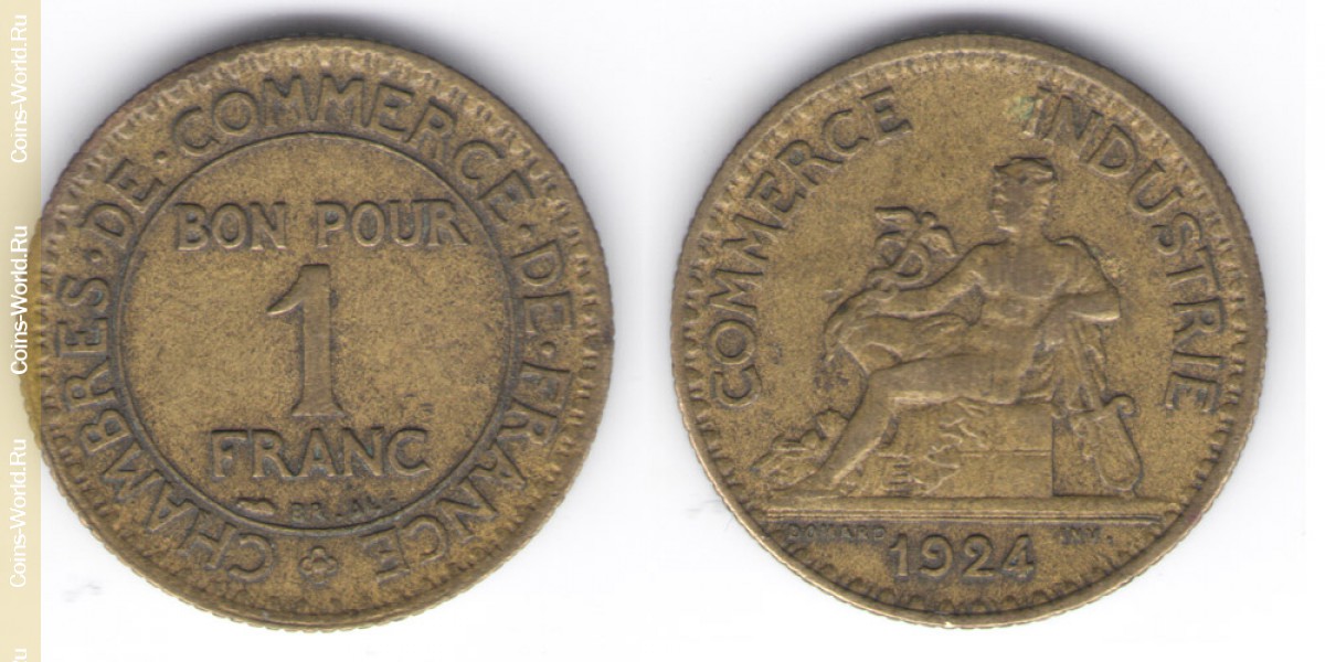 1 franc 1924 France