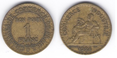 1 франк 1924 года