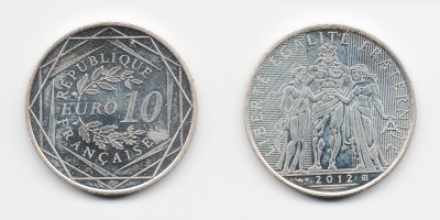 10 евро 2012 года
