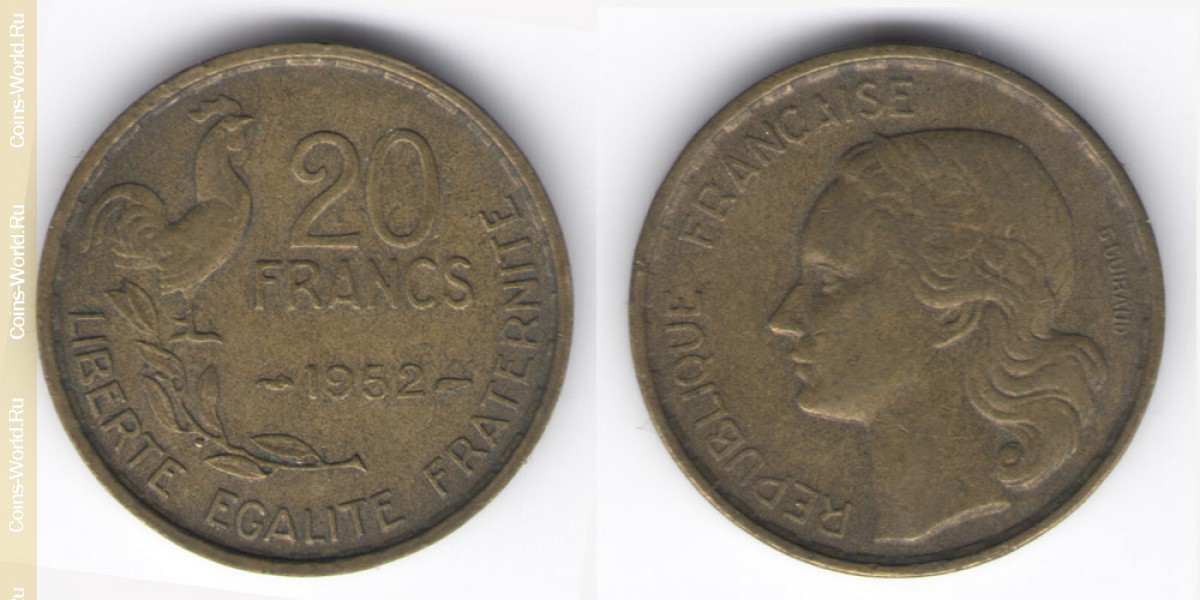 20 francos 1952, Francia