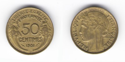 50 сантимов 1931 год