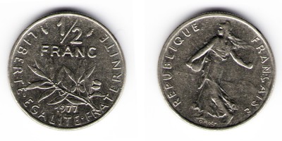 ½ franc  1977