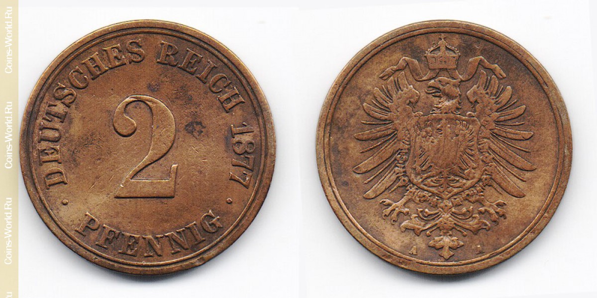 2 peniques 1877 Alemania