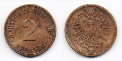 2 peniques 1877
