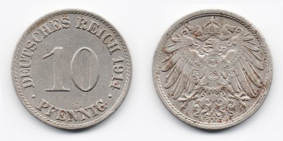 10 pfennig 1914 A