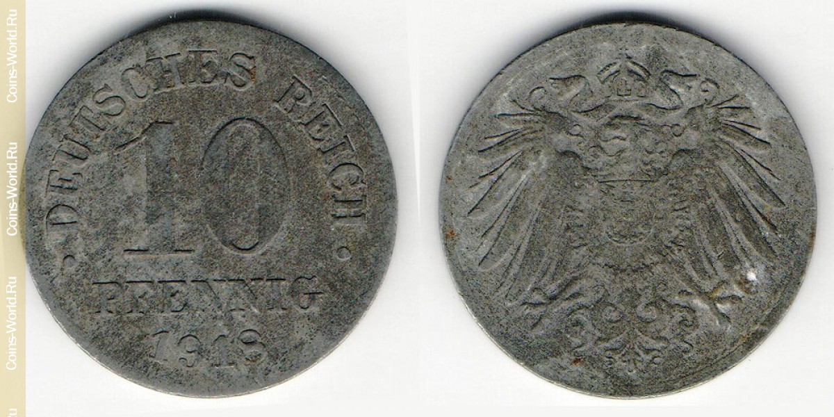 10 pfennig 1918, Alemanha
