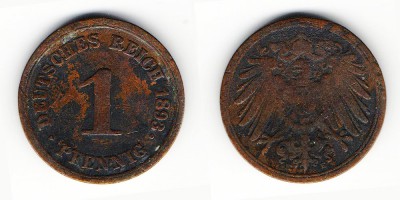 1 pfennig 1893 E