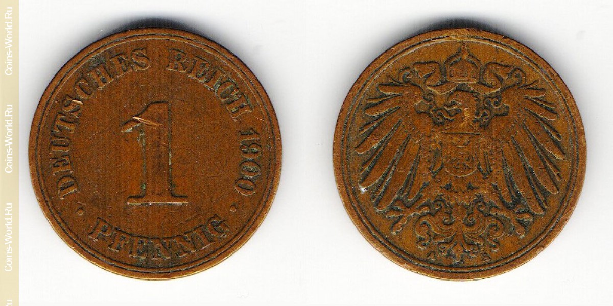 1 пфенниг 1900 года А Германия