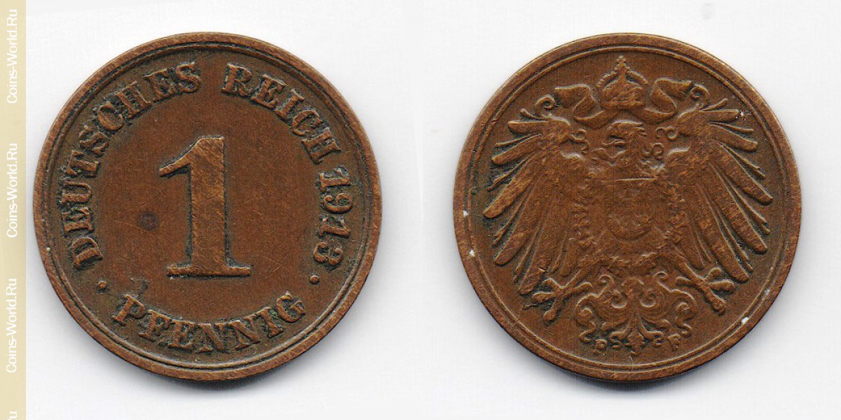 1 pfennig 1913, Alemanha