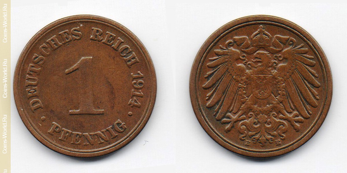 1 pfennig 1914, Germany