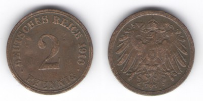 2 peniques 1910 A