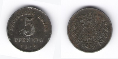 5 peniques 1918 D