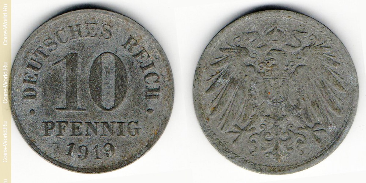 10 pfennig 1919, nAlemanha
