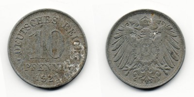 10 peniques 1921