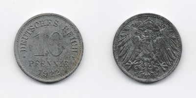 10 peniques 1922
