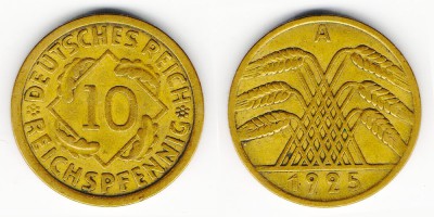 10 reichspfennig 1925 A
