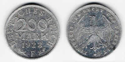 200 марок 1923 года F