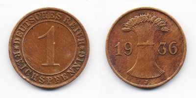 1 reichspfennig 1936