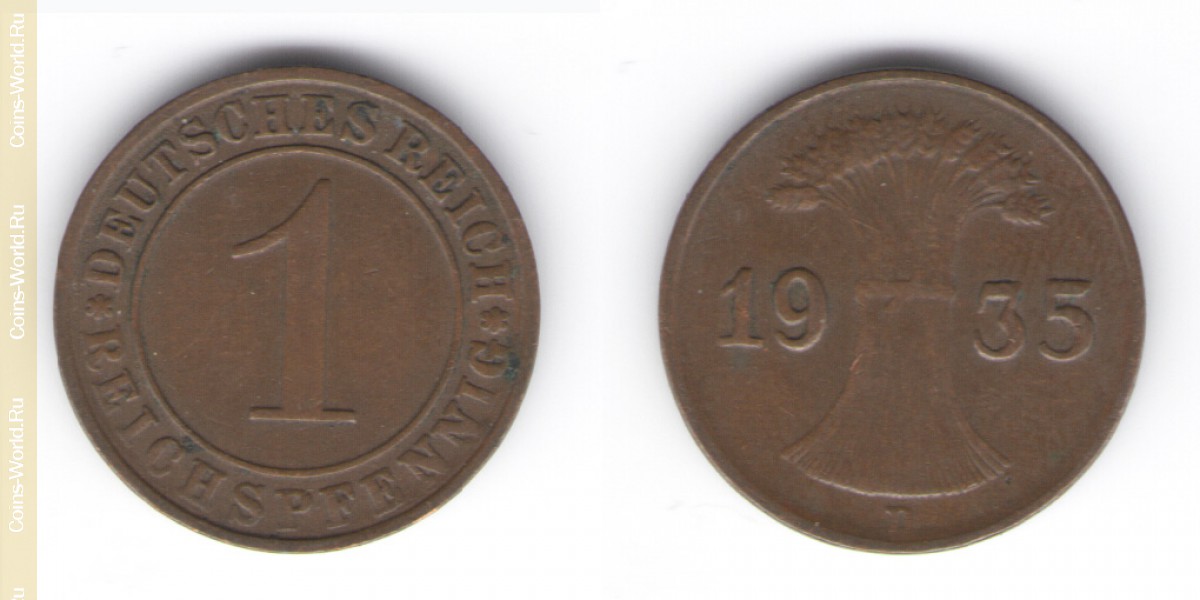 1 reichspfennig 1935 D Germany