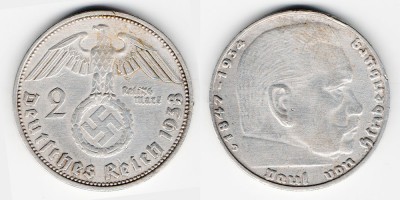 2 reichsmark 1938 D