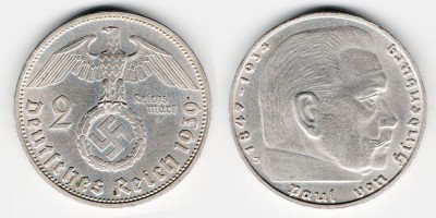 2 reichsmark 1939 D