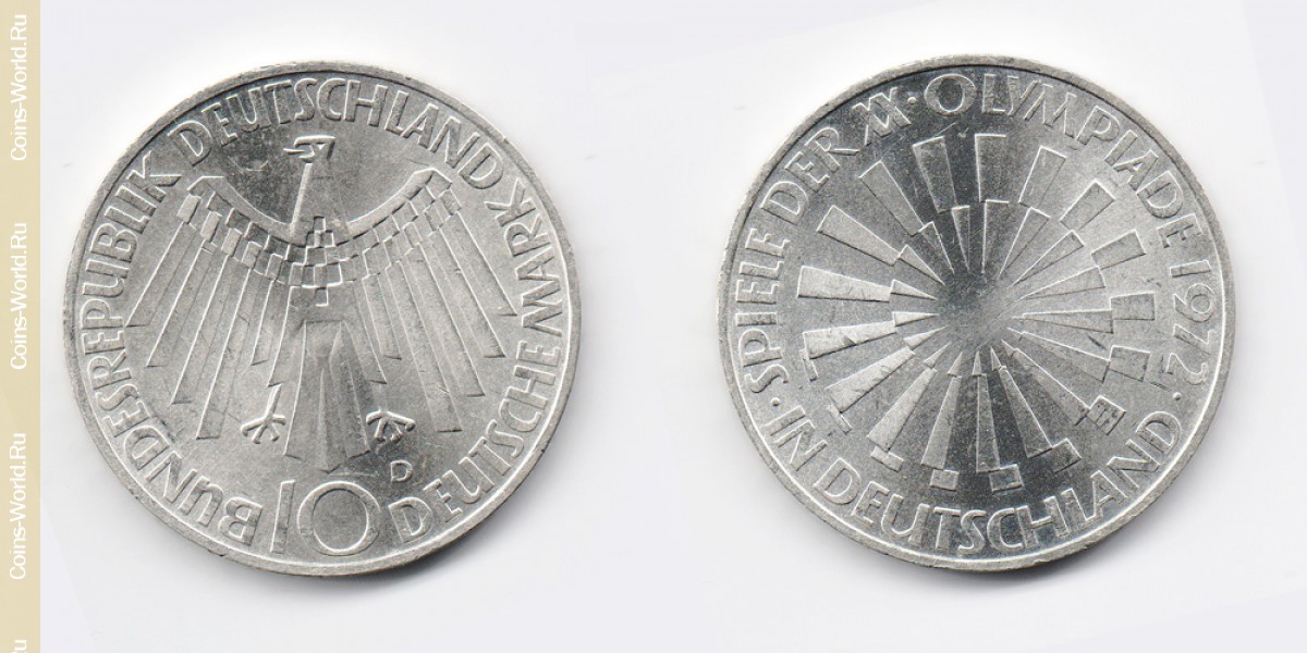 10 marcos 1972 D Alemania