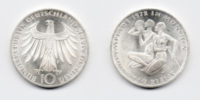 10 марок 1972 года F