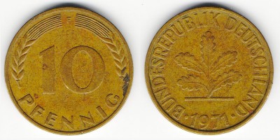 10 pfennig 1971 F