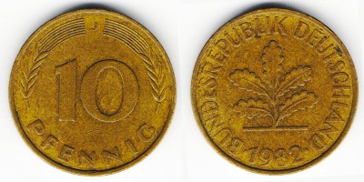 10 pfennig 1982 J