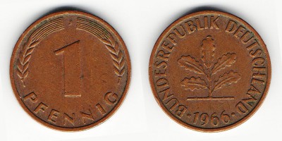 1 pfennig 1966 J