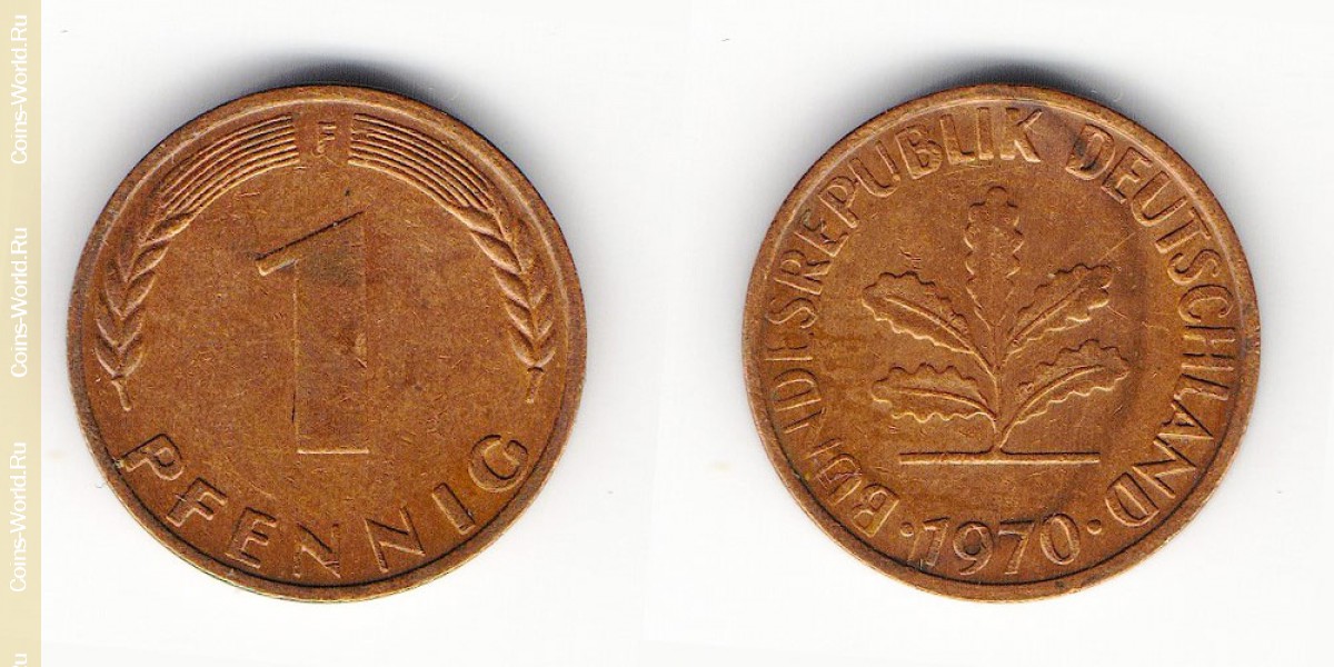 1 pfennig 1970 F Germany