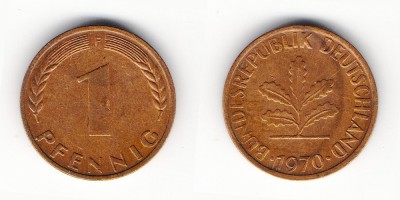 1 pfennig 1970 F