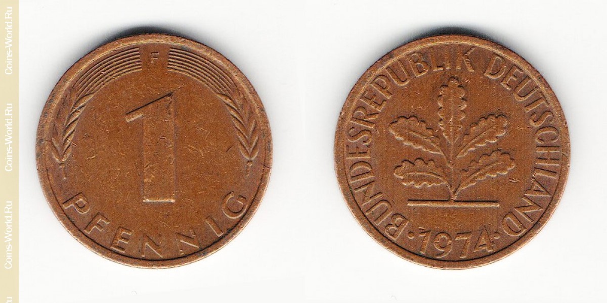 1 pfennig 1974 F Germany