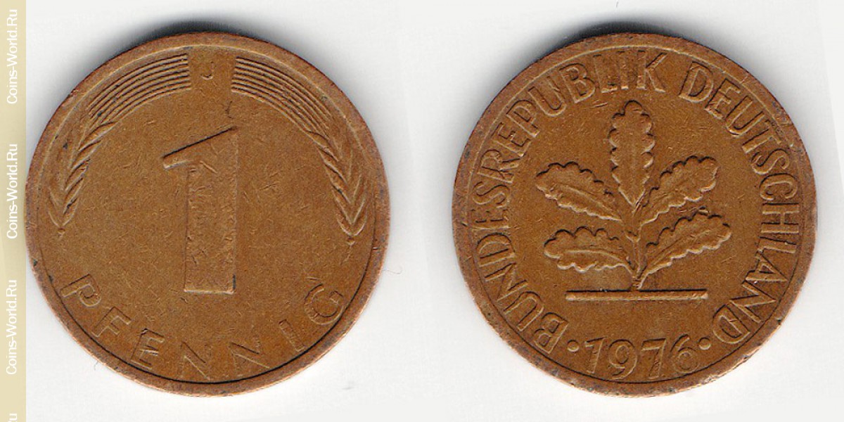 1 pfennig 1976 J Alemanha