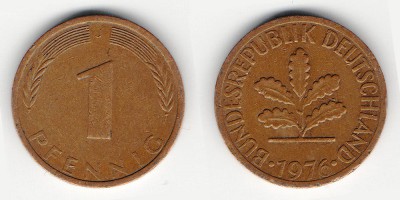 1 pfennig 1976 J