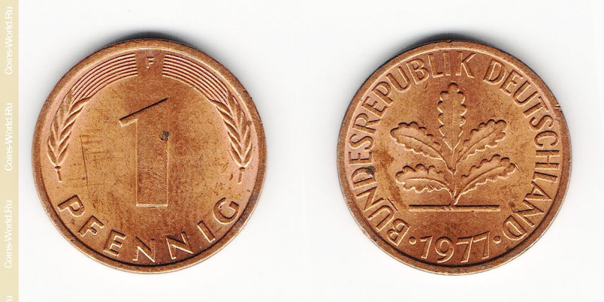 1 pfennig 1977 F Germany