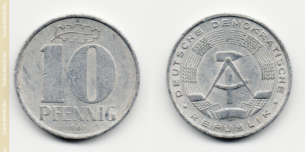 10 pfennig 1967 A que Alemanha