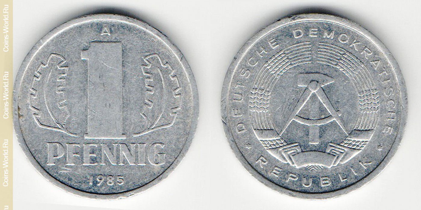 1 mark each. 1 Пфенниг 1960 Германия. Deutsche Demokratische Republik монета. Монеты 1 Pfenning 1977 года. 10 Пфенниг 1963 ГДР.