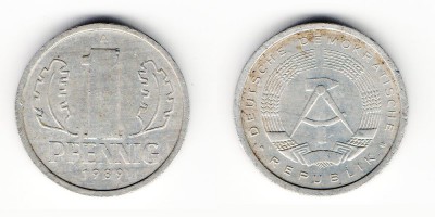 1 pfennig 1989 A