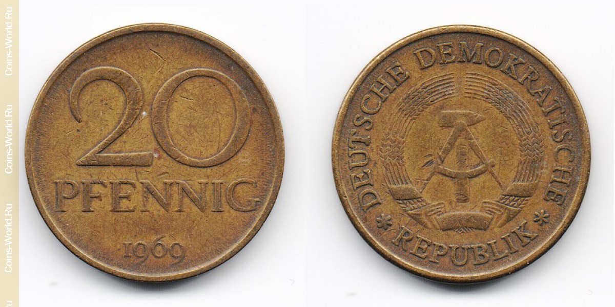 20 pfennig 1969 Alemanha