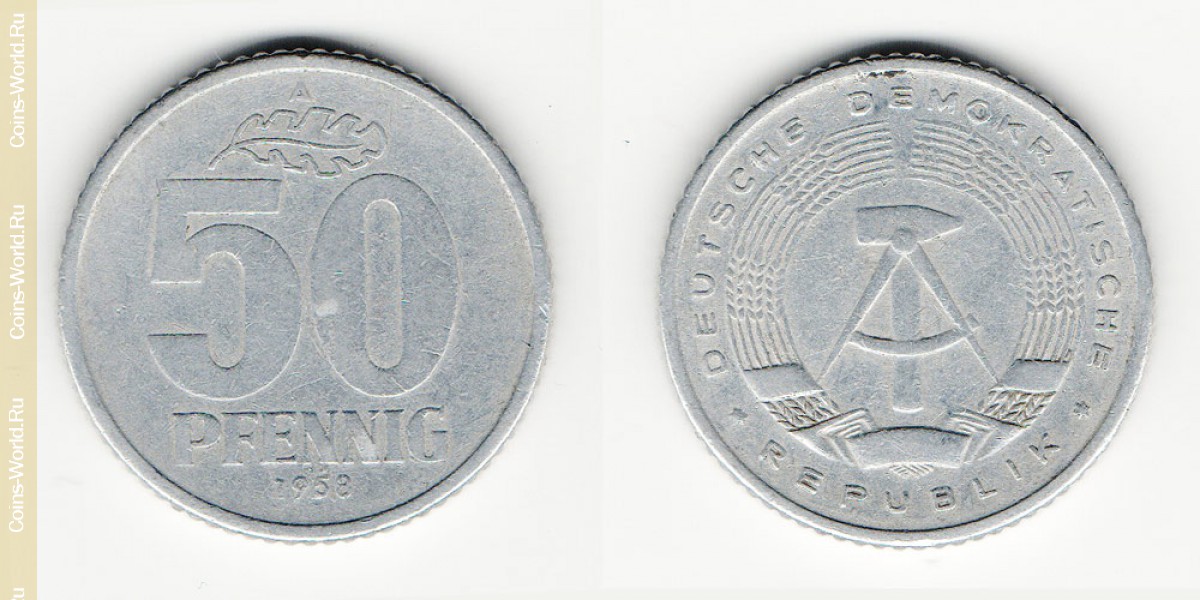 50 pfennig 1958 A Germany